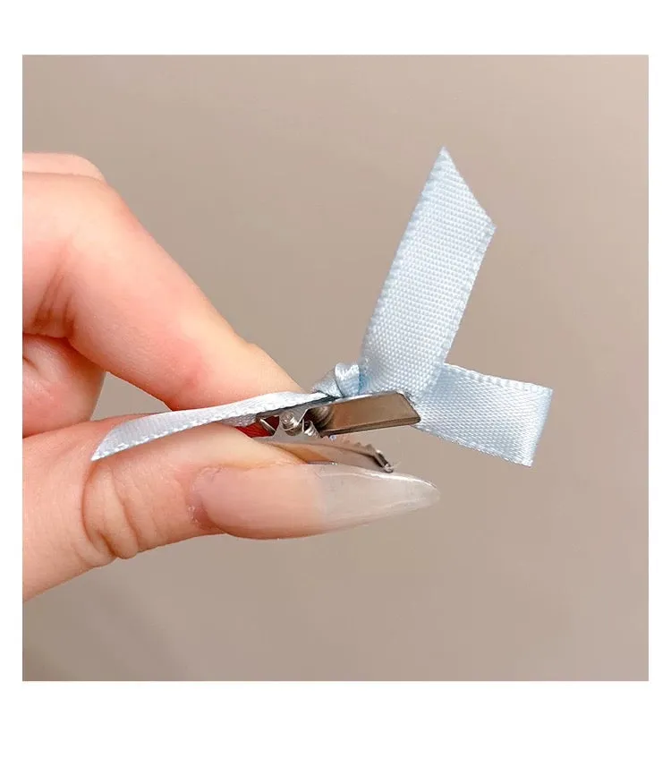 [Set with 10] Baby Blue Ribbon Hairpin