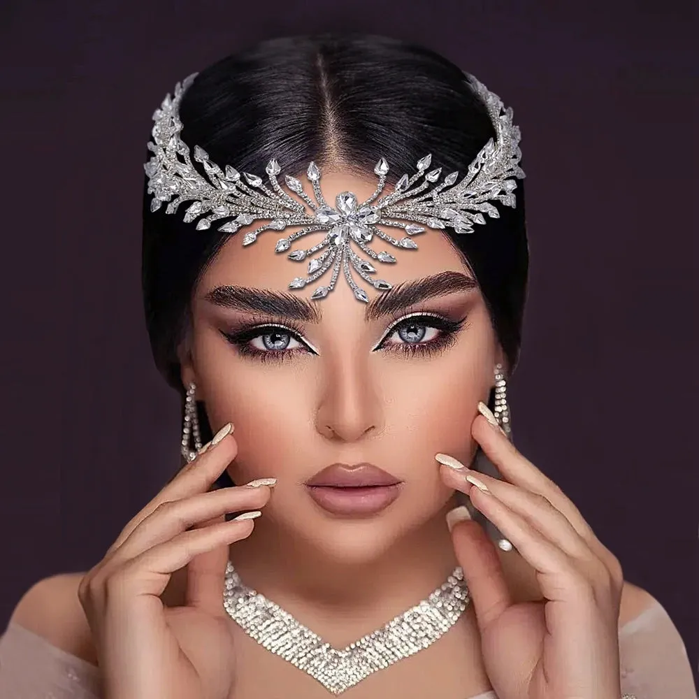 Sparkling Rhinestone Bridal Headband with Comb