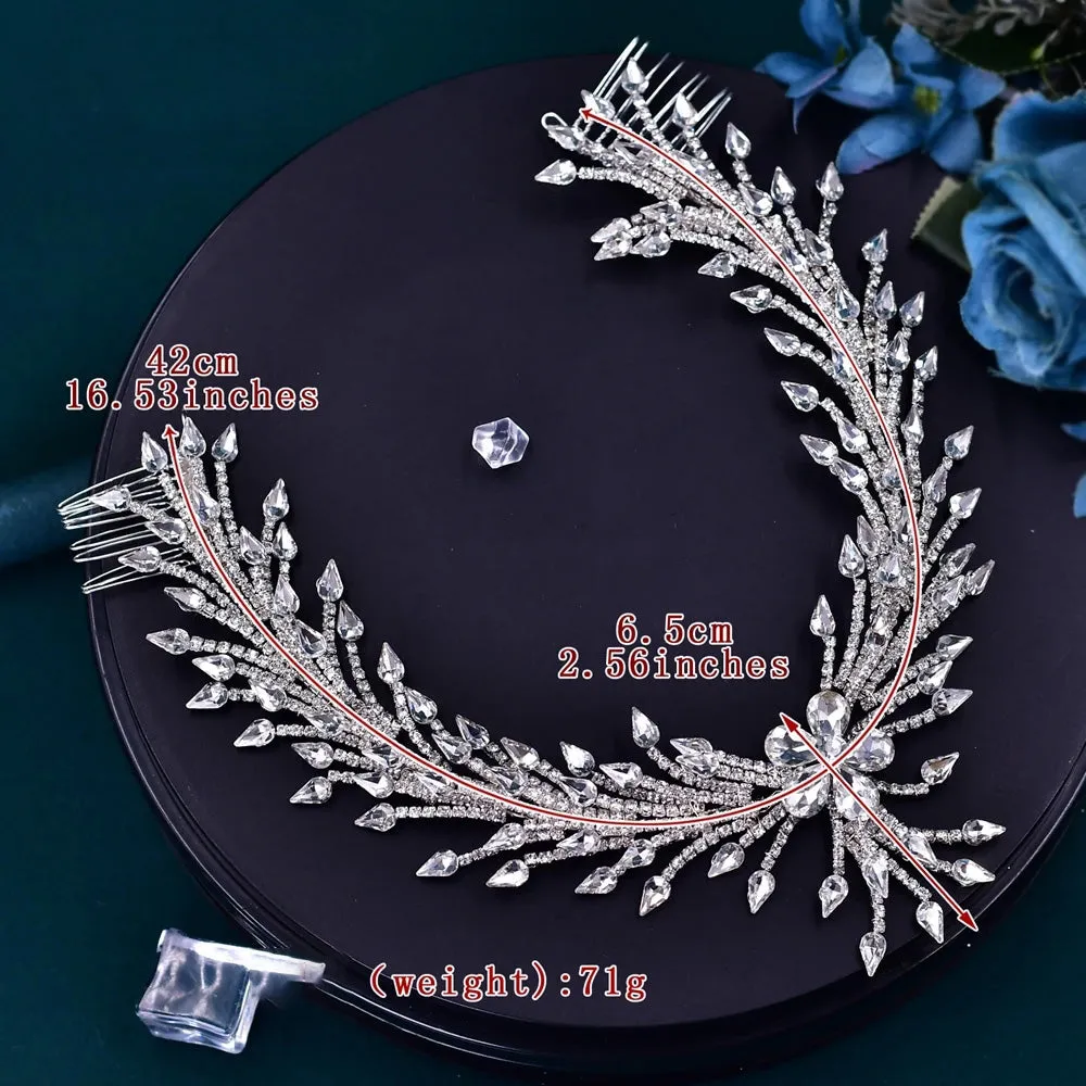 Sparkling Rhinestone Bridal Headband with Comb