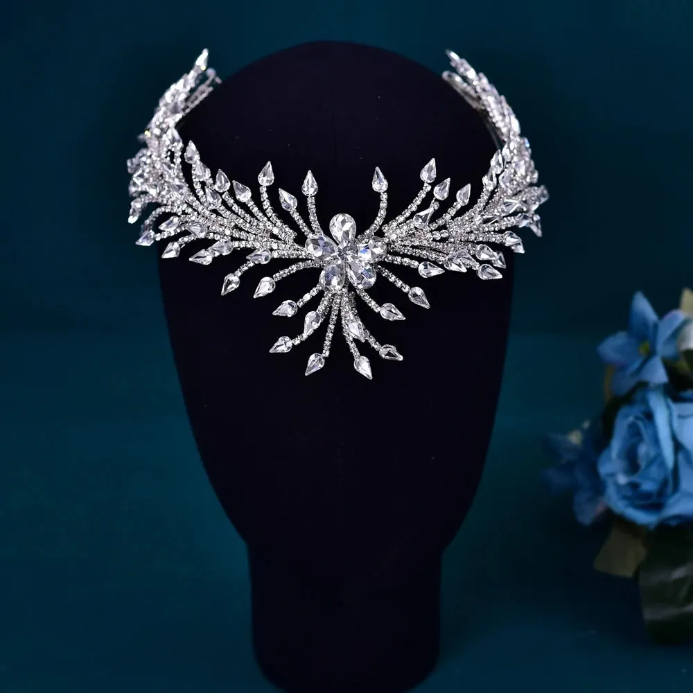 Sparkling Rhinestone Bridal Headband with Comb