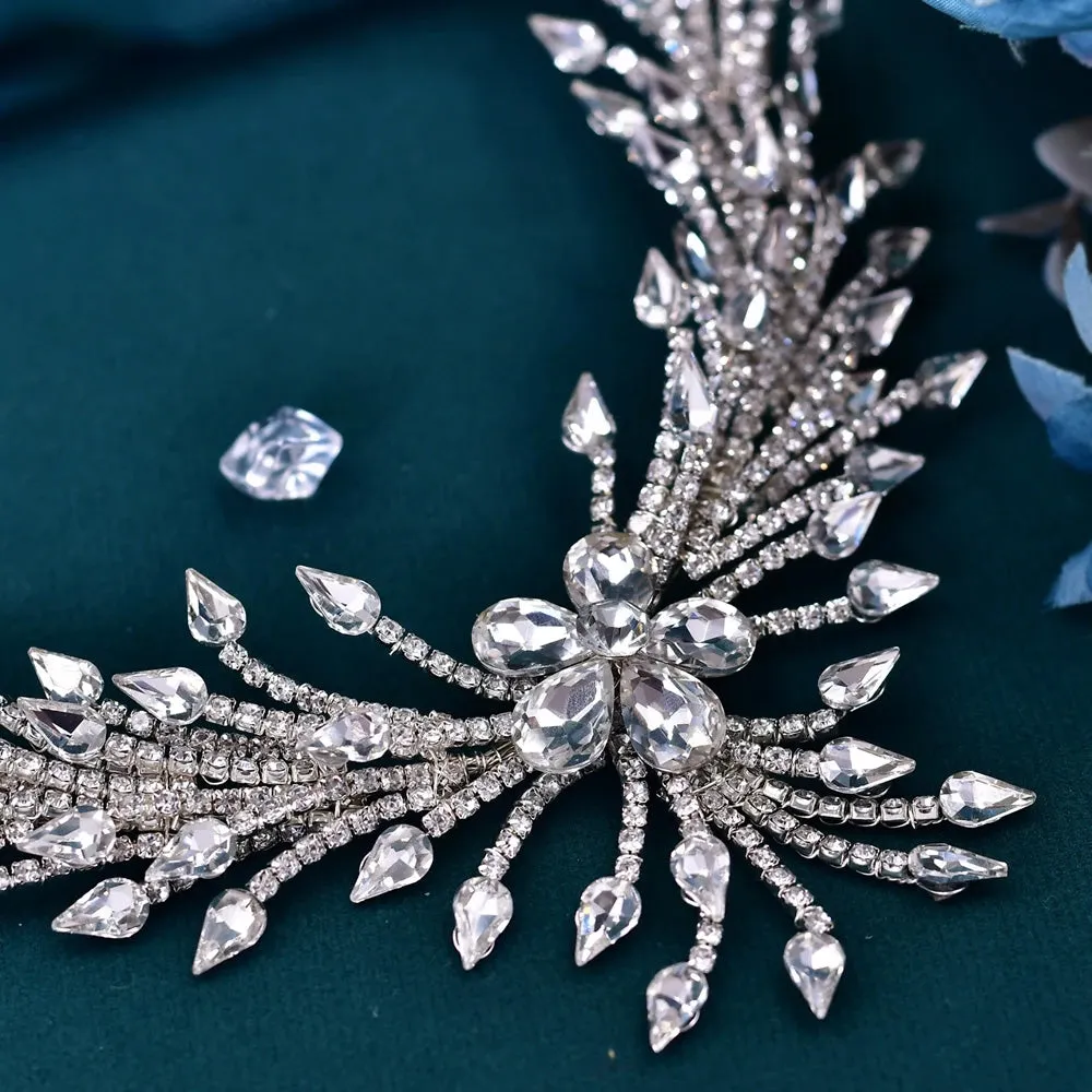 Sparkling Rhinestone Bridal Headband with Comb
