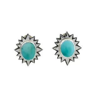 Star Burst Golden Hills Turquoise Studs