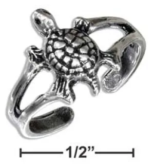 Sterling Silver Antiqued Turtle Toe Ring