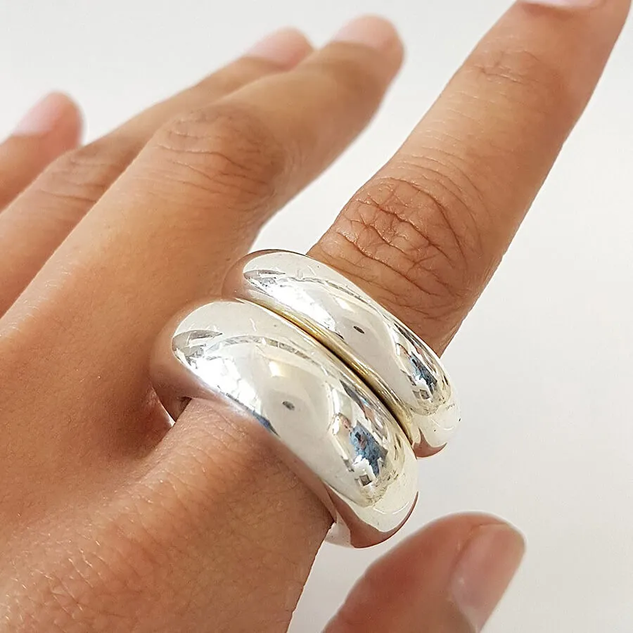 Sterling Silver Organic Ring 10mm