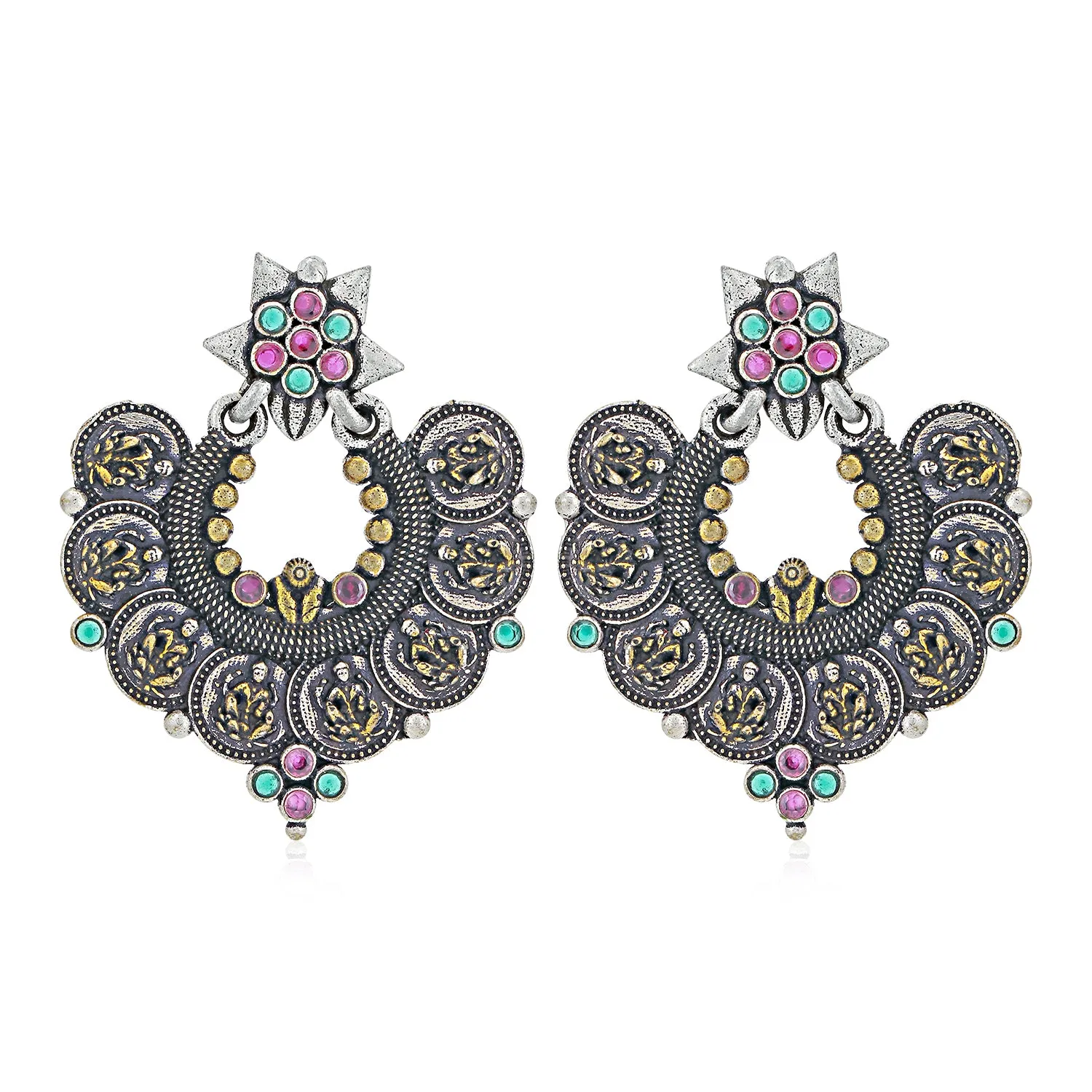 Sukkhi Graceful Oxidised Chandbali Earring for Women