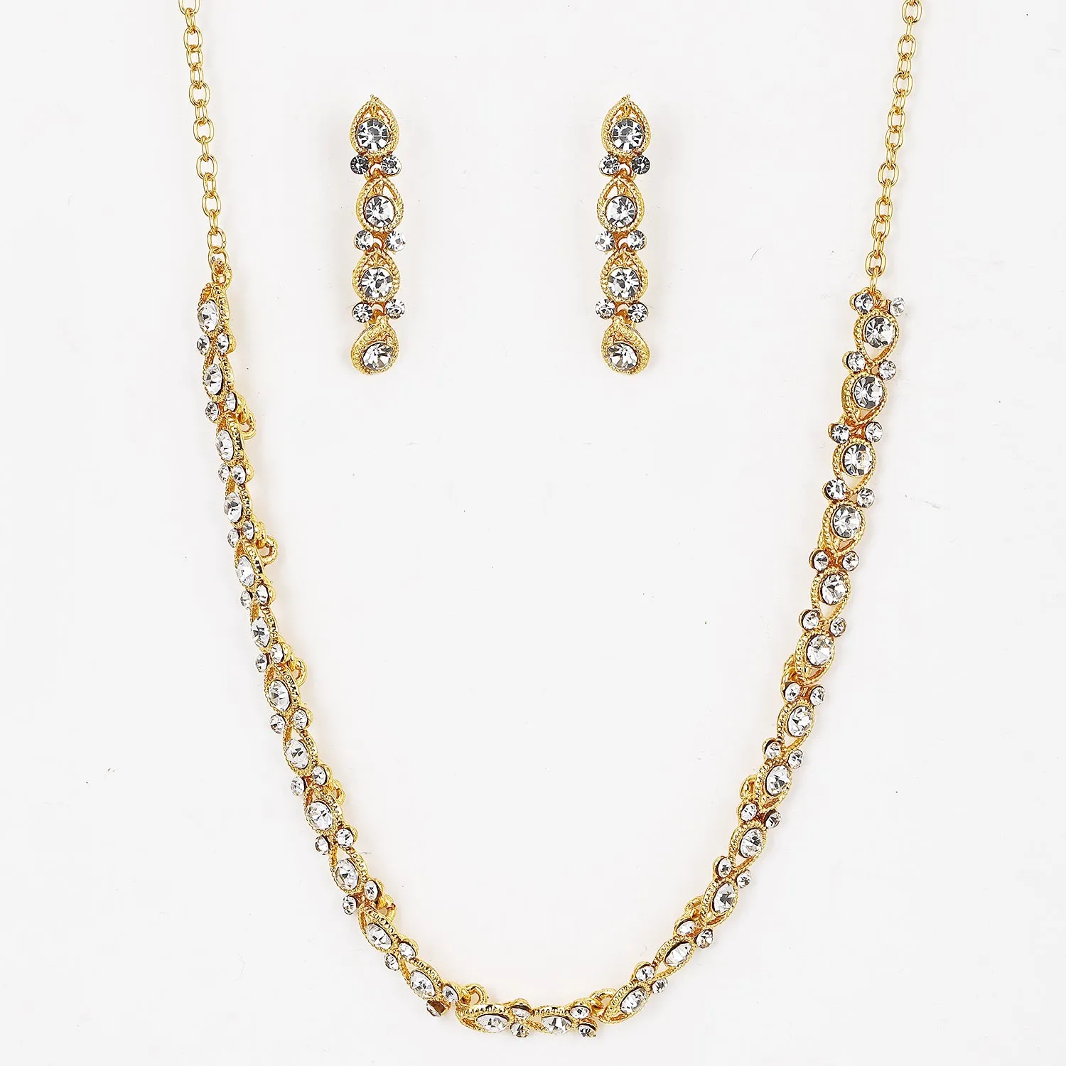 Sukkhi Graceful Stones Studded Necklace Set for Women