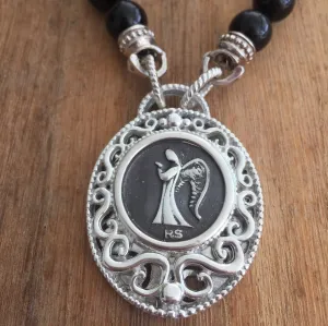 Swirls Guardian Angel Pendant