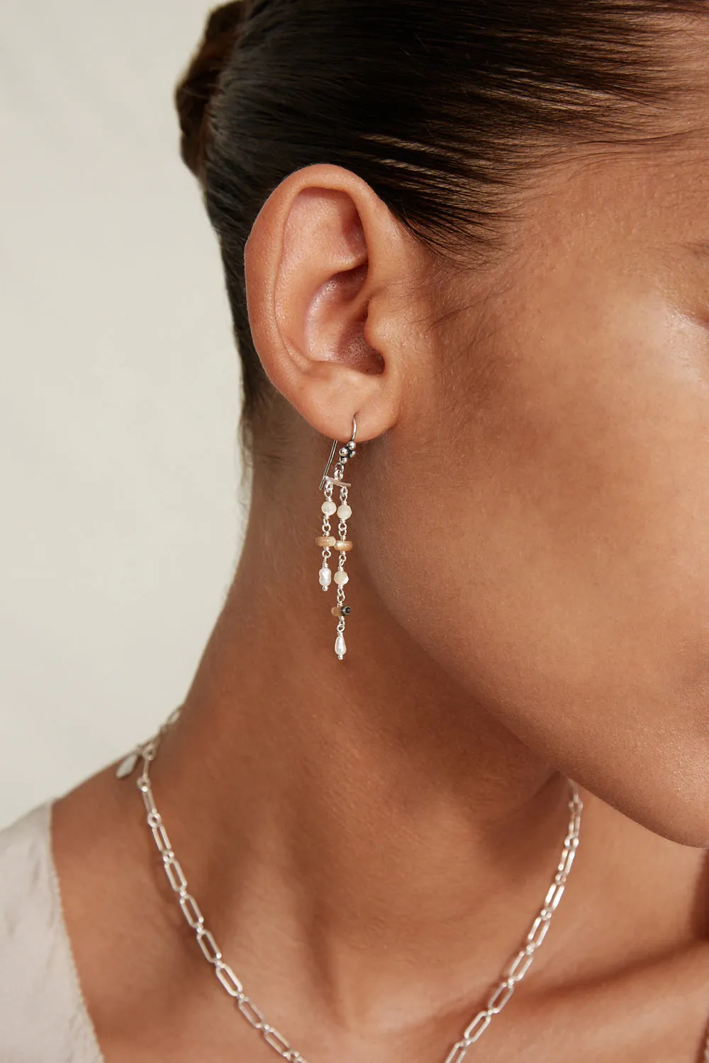 Talia Drop Earrings Maxi Abalone Mix