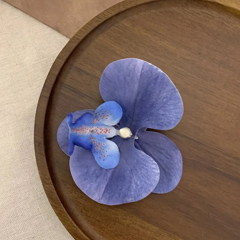 TAVIMART  -  Phalaenopsis Flower Hairpin 2024 New Fashion Bohemia Creative Design Cloth Floral Pearl Hair Clip Korean Sweet Female Headdress