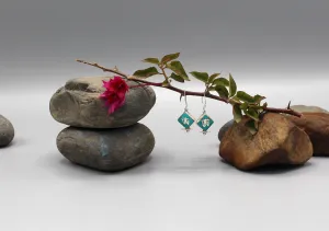 Tibetan Om Sterling Silver Earrings