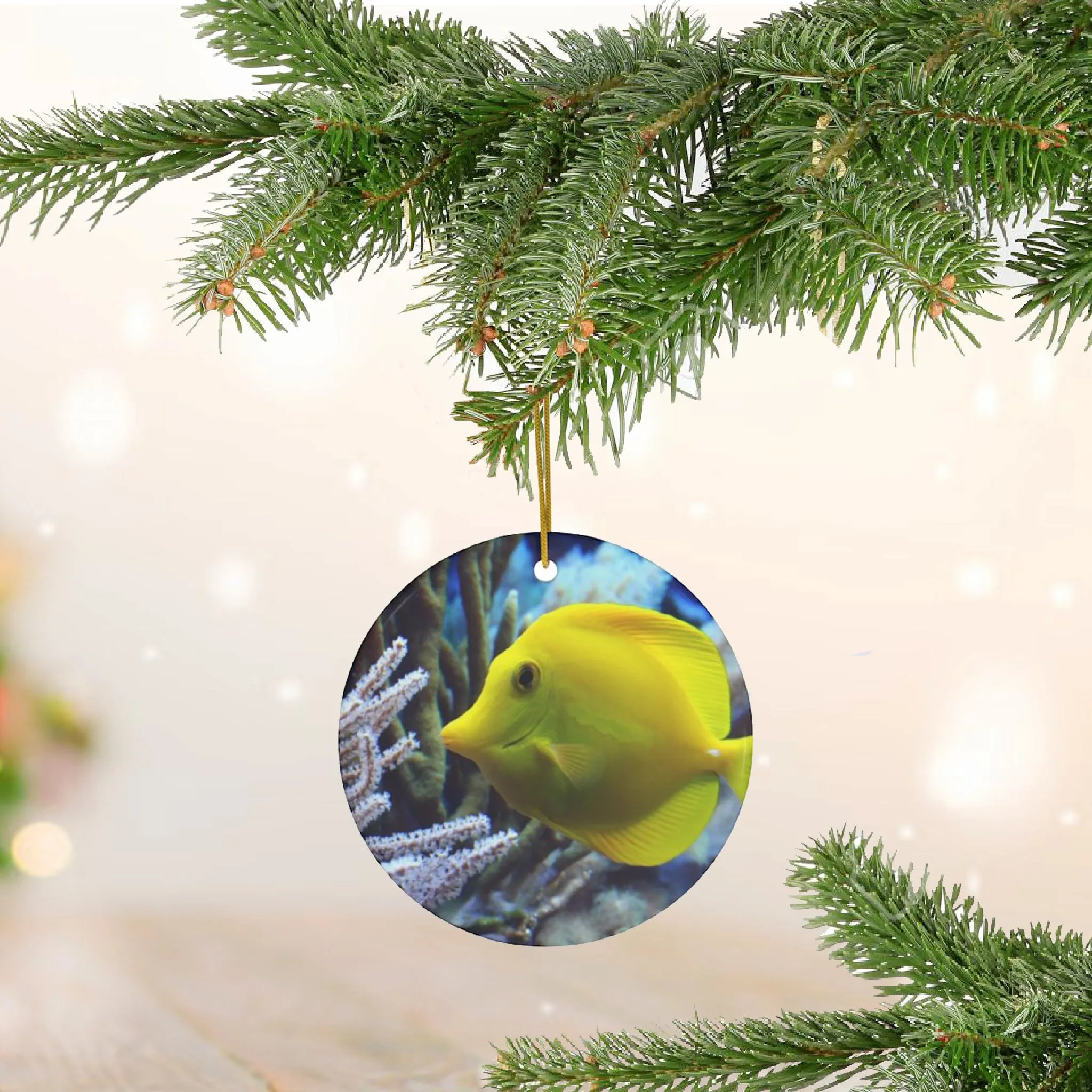 Tropical Surgeon Fish Ceramic Ornament