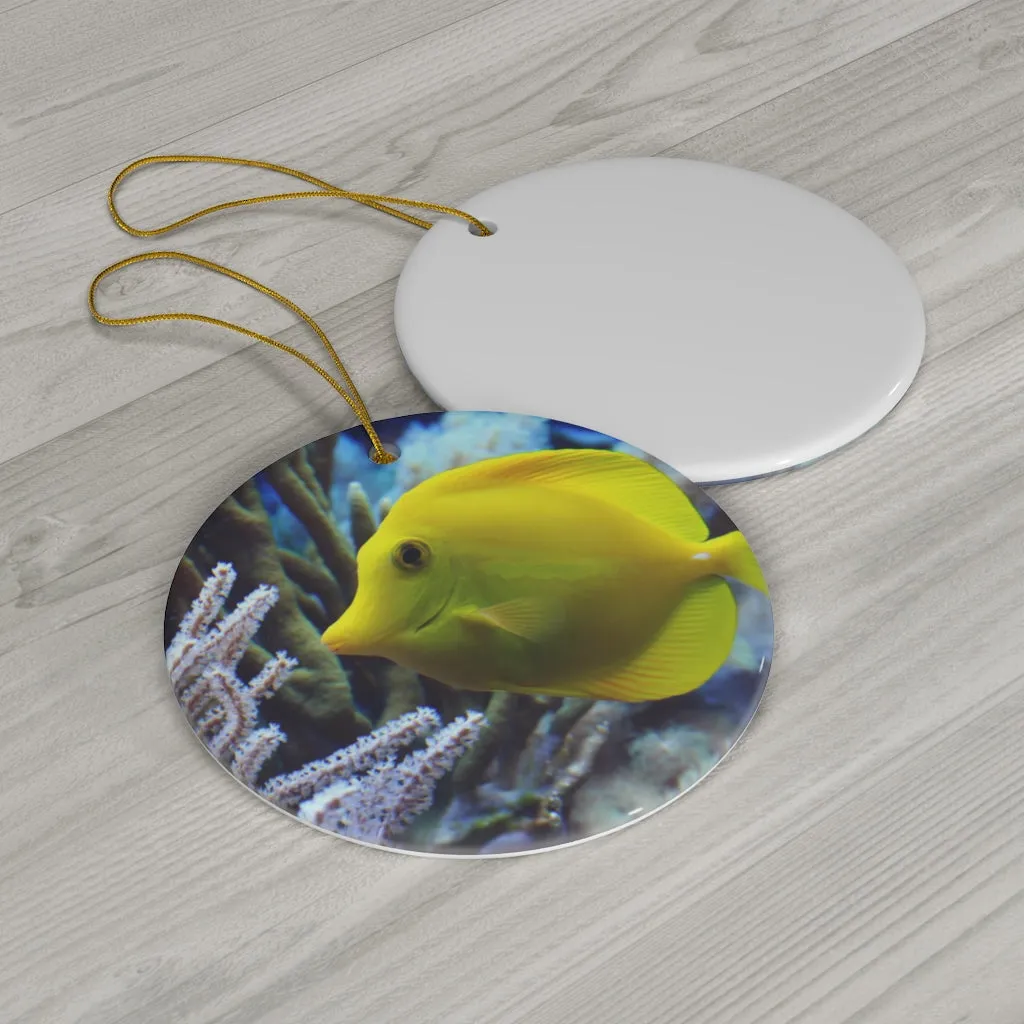 Tropical Surgeon Fish Ceramic Ornament