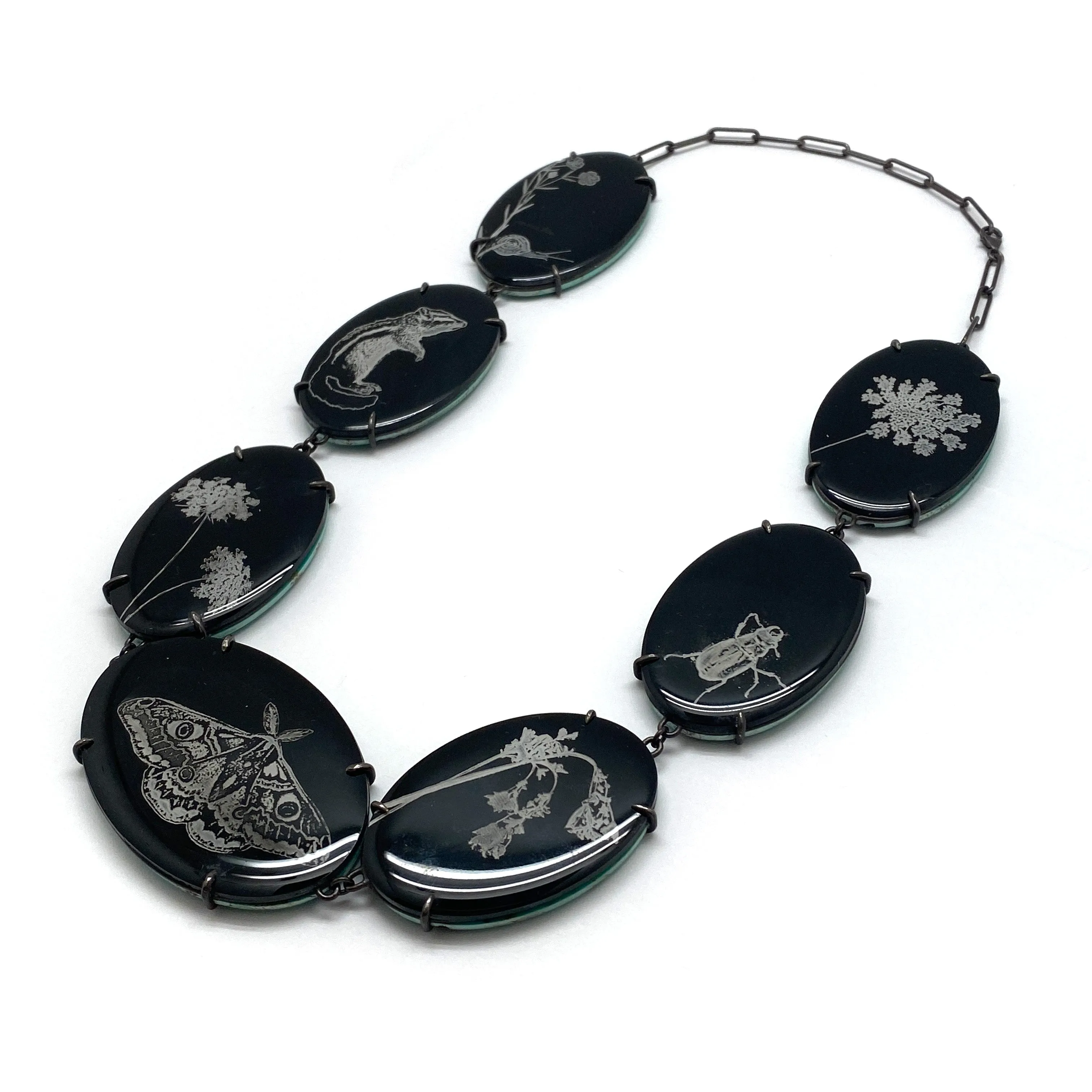 Turquoise and Onyx Reversible Necklace