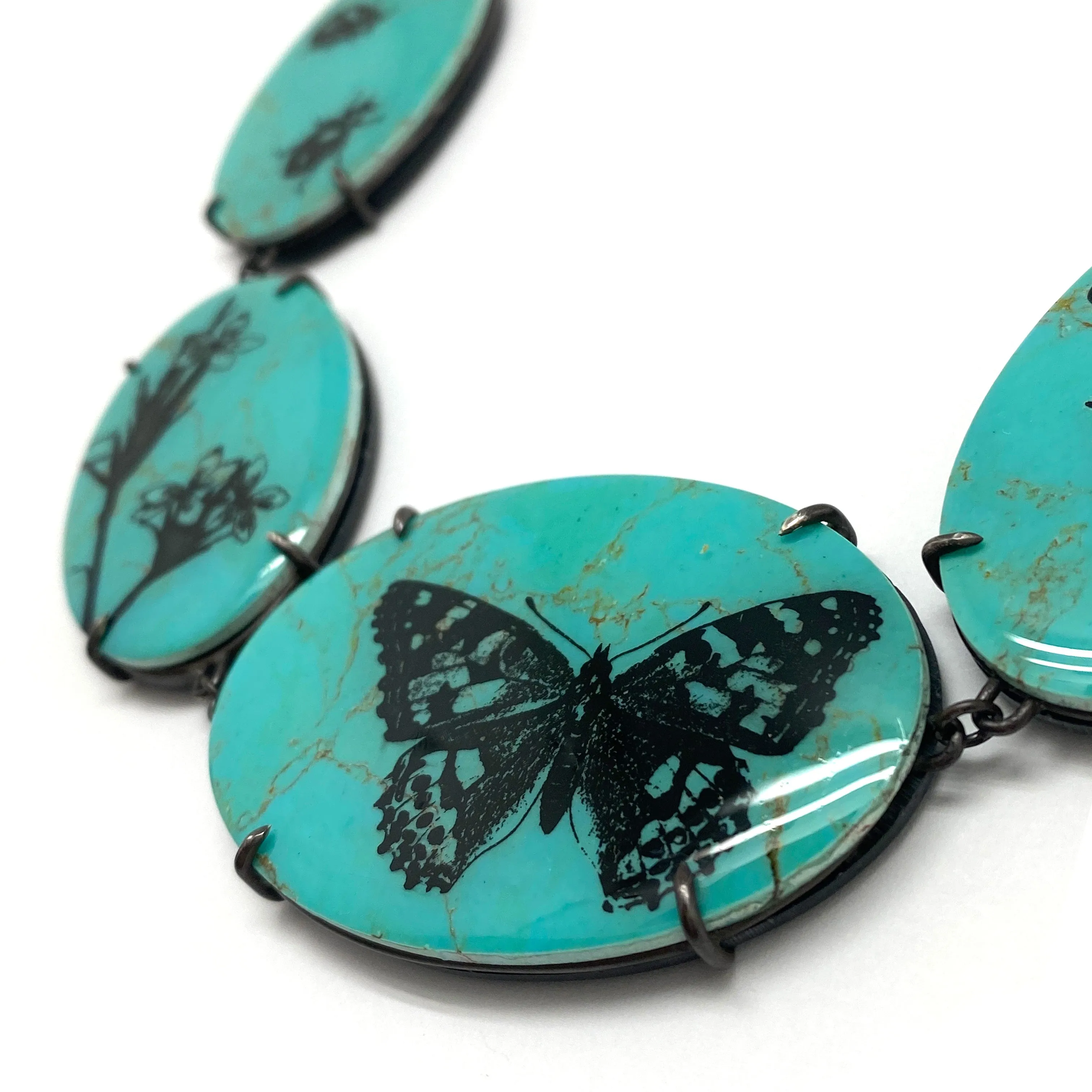 Turquoise and Onyx Reversible Necklace