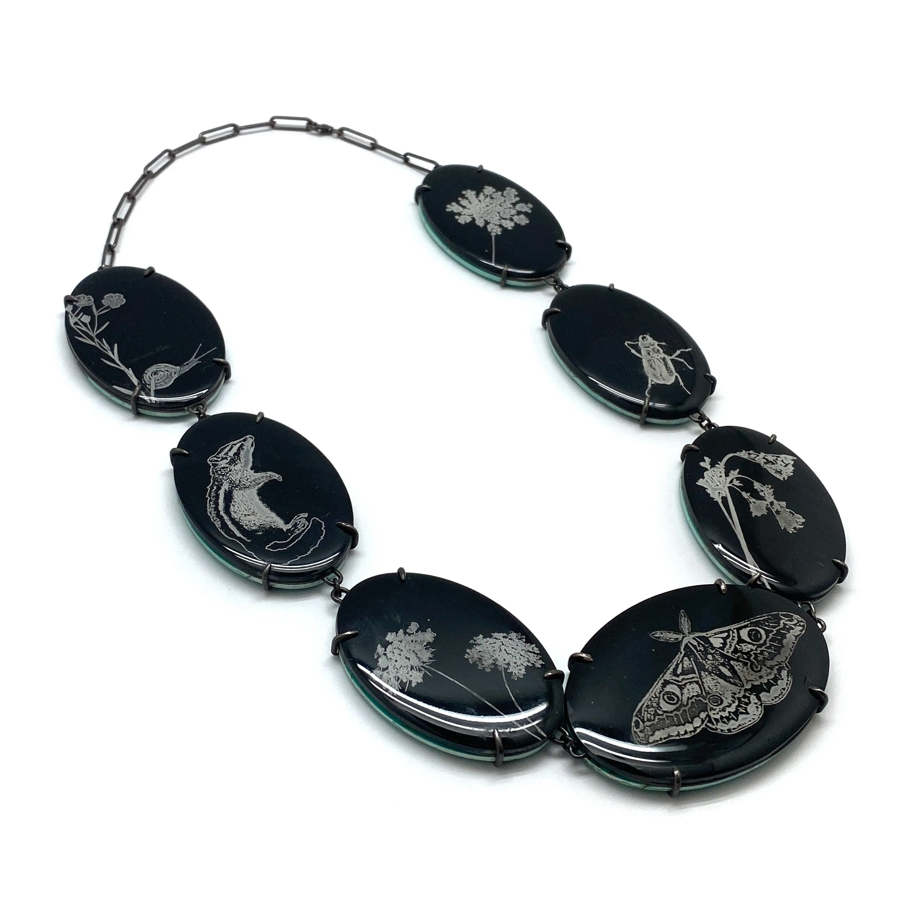Turquoise and Onyx Reversible Necklace