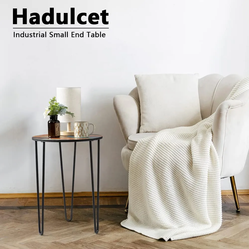 Unique Oil Painting Art Style Small Round End Table