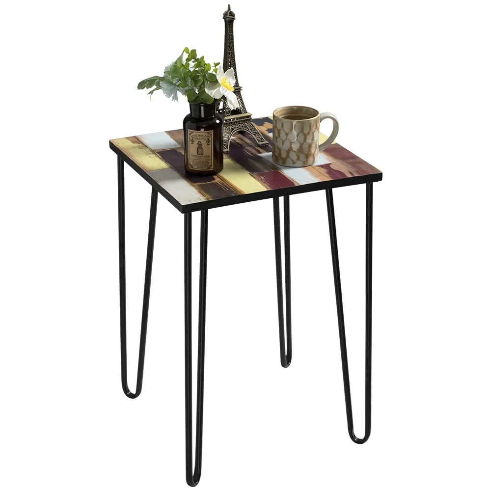 Unique Oil Painting Art Style Small Round End Table