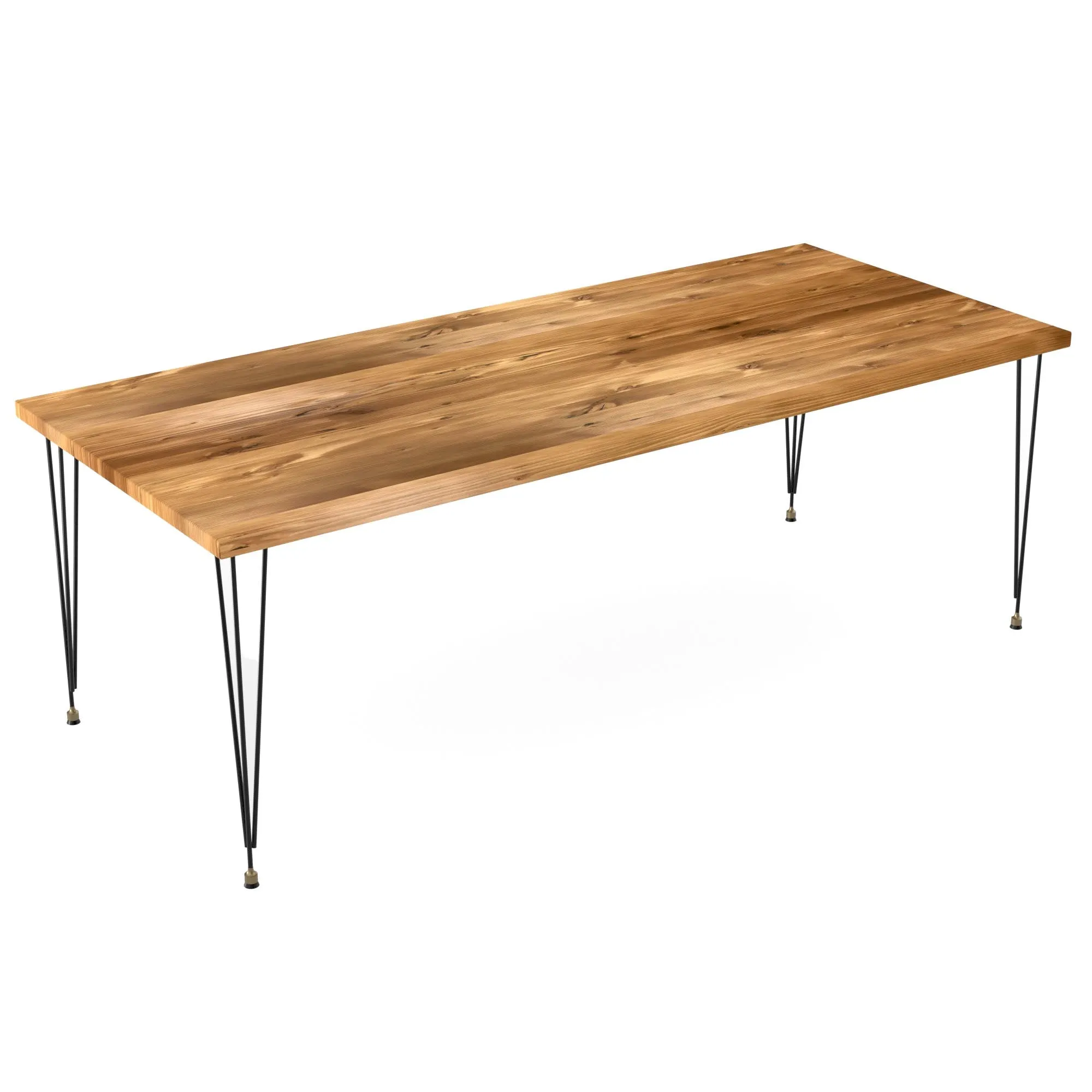 Urban Loft Black and Brass Dining Table