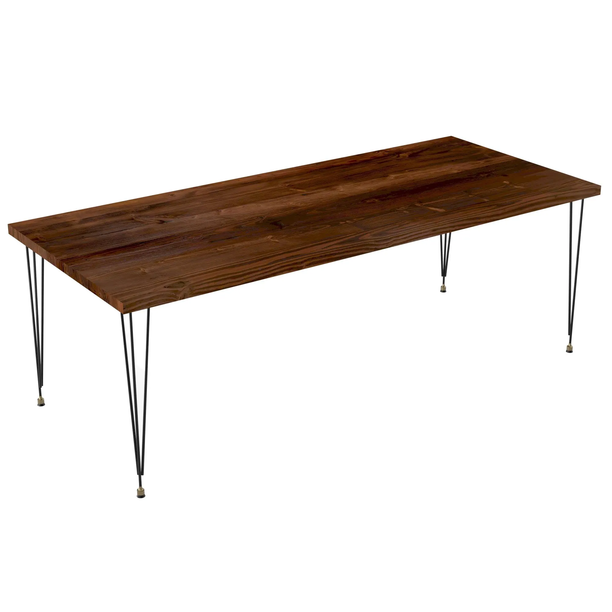 Urban Loft Black and Brass Dining Table