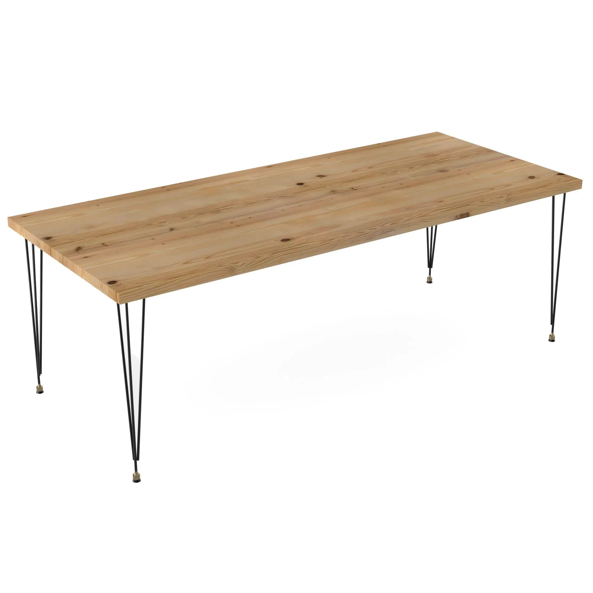 Urban Loft Black and Brass Dining Table