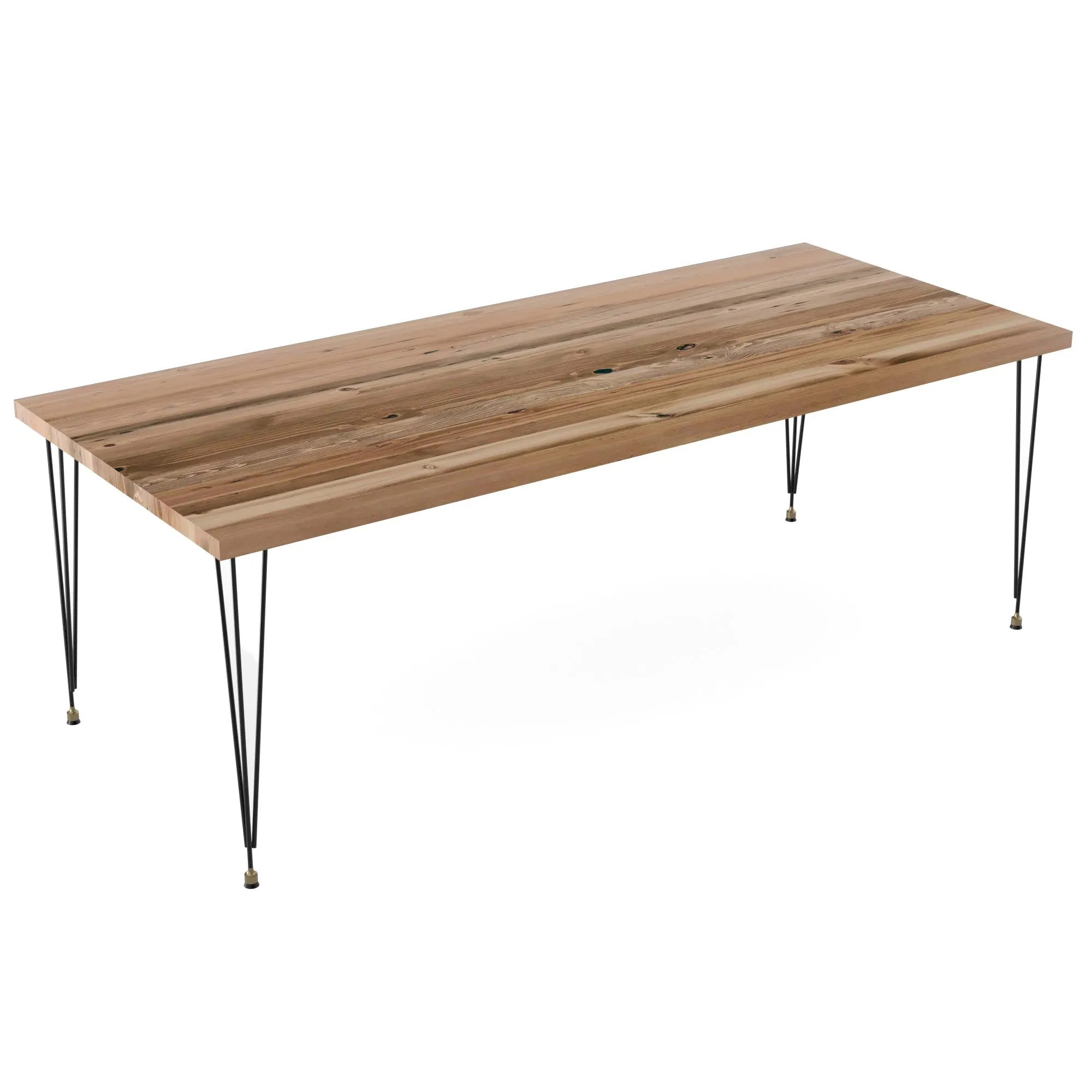 Urban Loft Black and Brass Dining Table