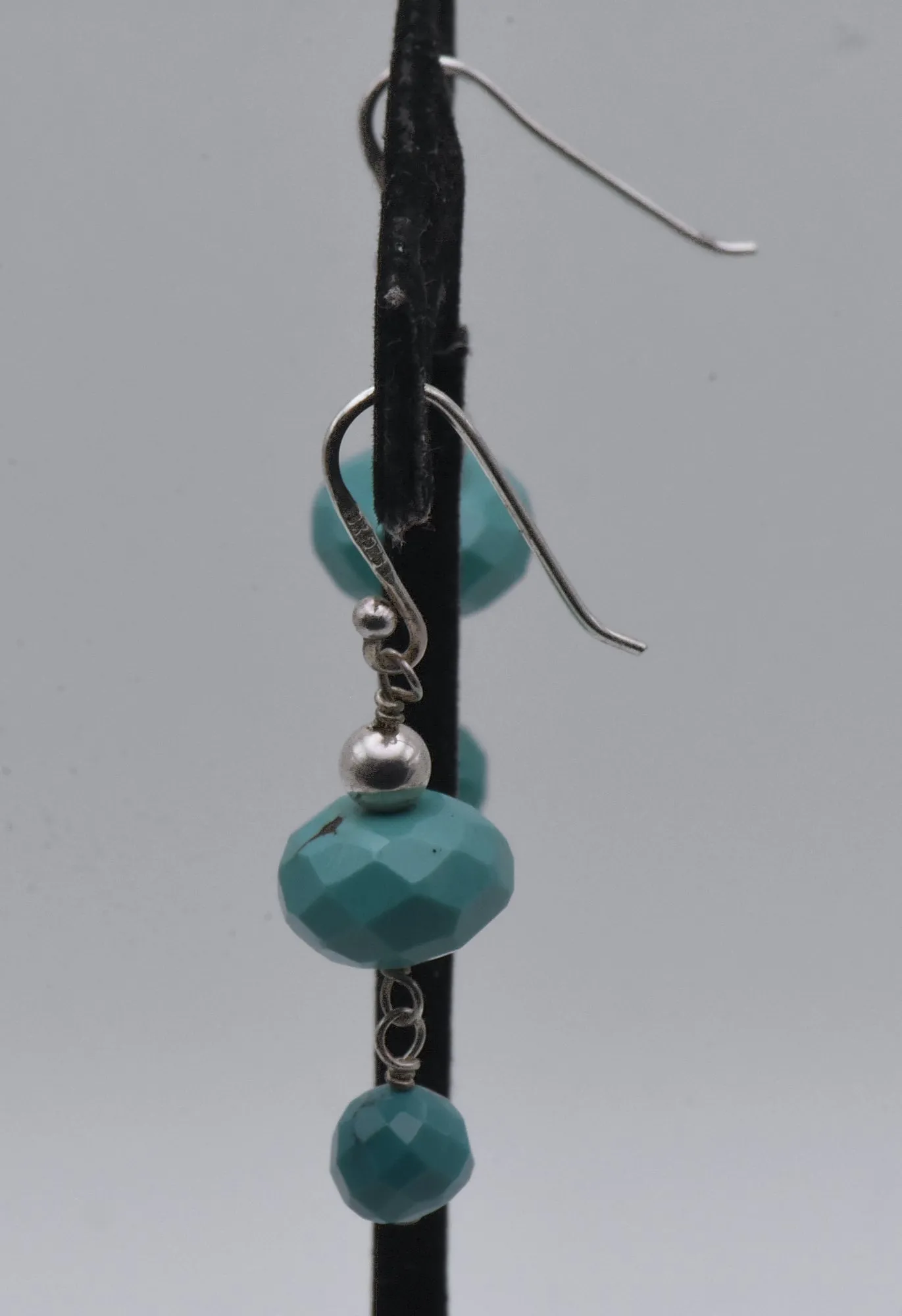 Vintage Turquoise Sterling Silver Dangle Earrings