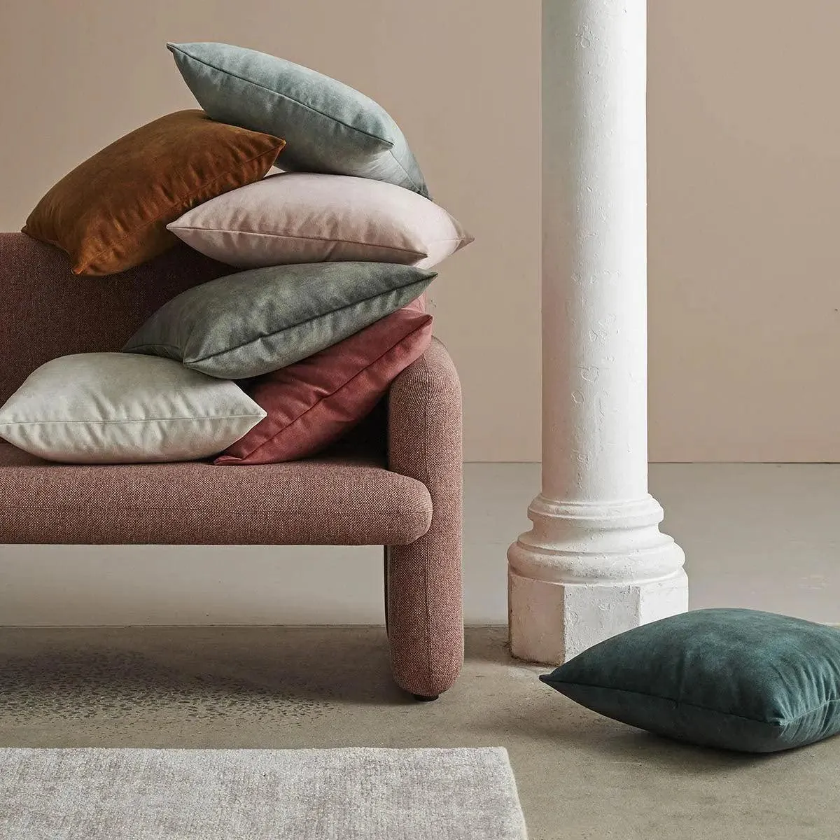 Weave Ava Cushion - Coral