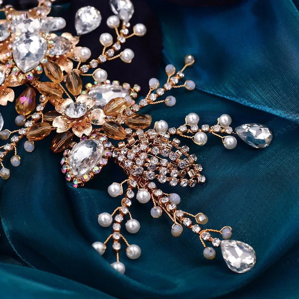 Wedding Headpiece Bride Hair Accessories Women Headband Rhinestone Queen Headwear