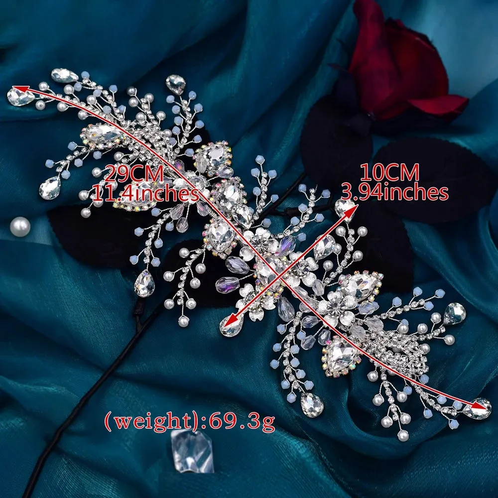 Wedding Headpiece Bride Hair Accessories Women Headband Rhinestone Queen Headwear