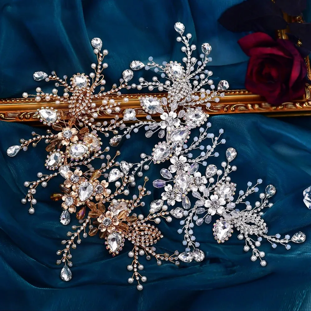 Wedding Headpiece Bride Hair Accessories Women Headband Rhinestone Queen Headwear