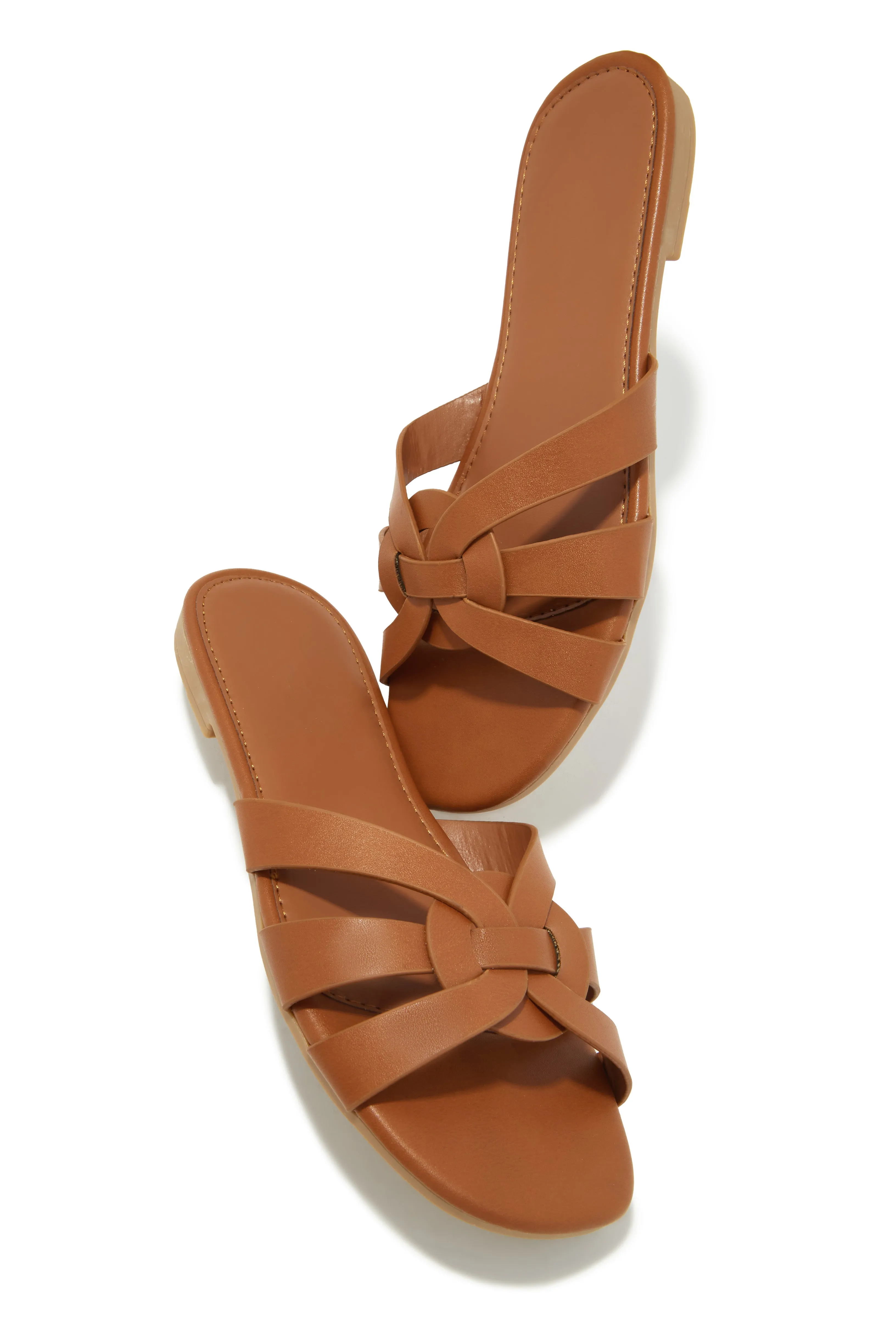 Weekend Vibes Slip On Sandals - Tan
