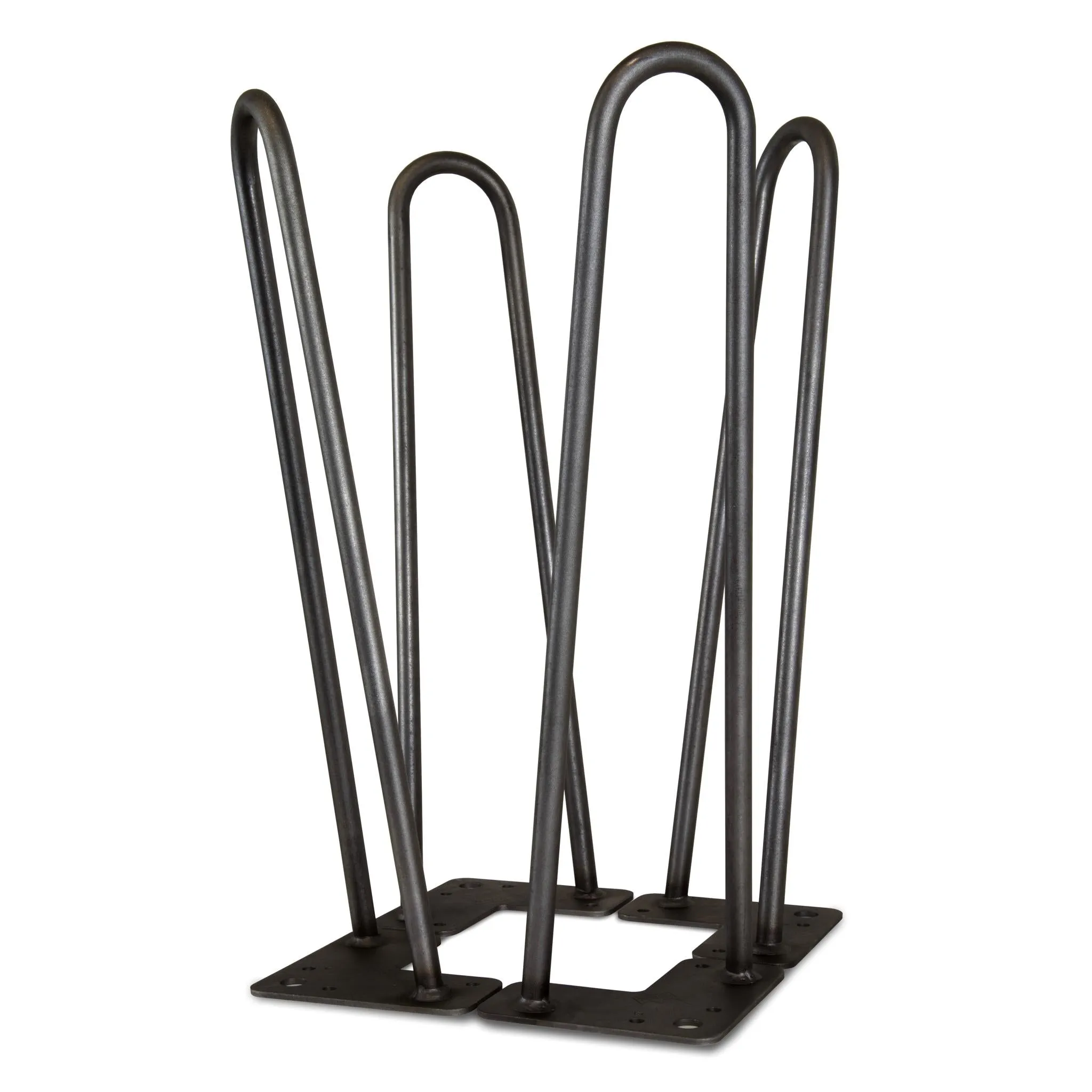 WEN TLP16B 16-Inch Mid-Century Modern Satin Black Hairpin Table Legs, 1/2" Diameter, Set of 4