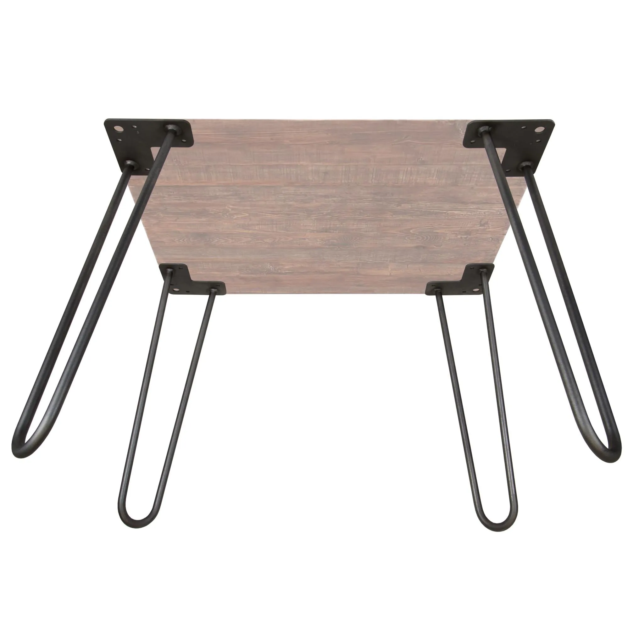 WEN TLP16B 16-Inch Mid-Century Modern Satin Black Hairpin Table Legs, 1/2" Diameter, Set of 4
