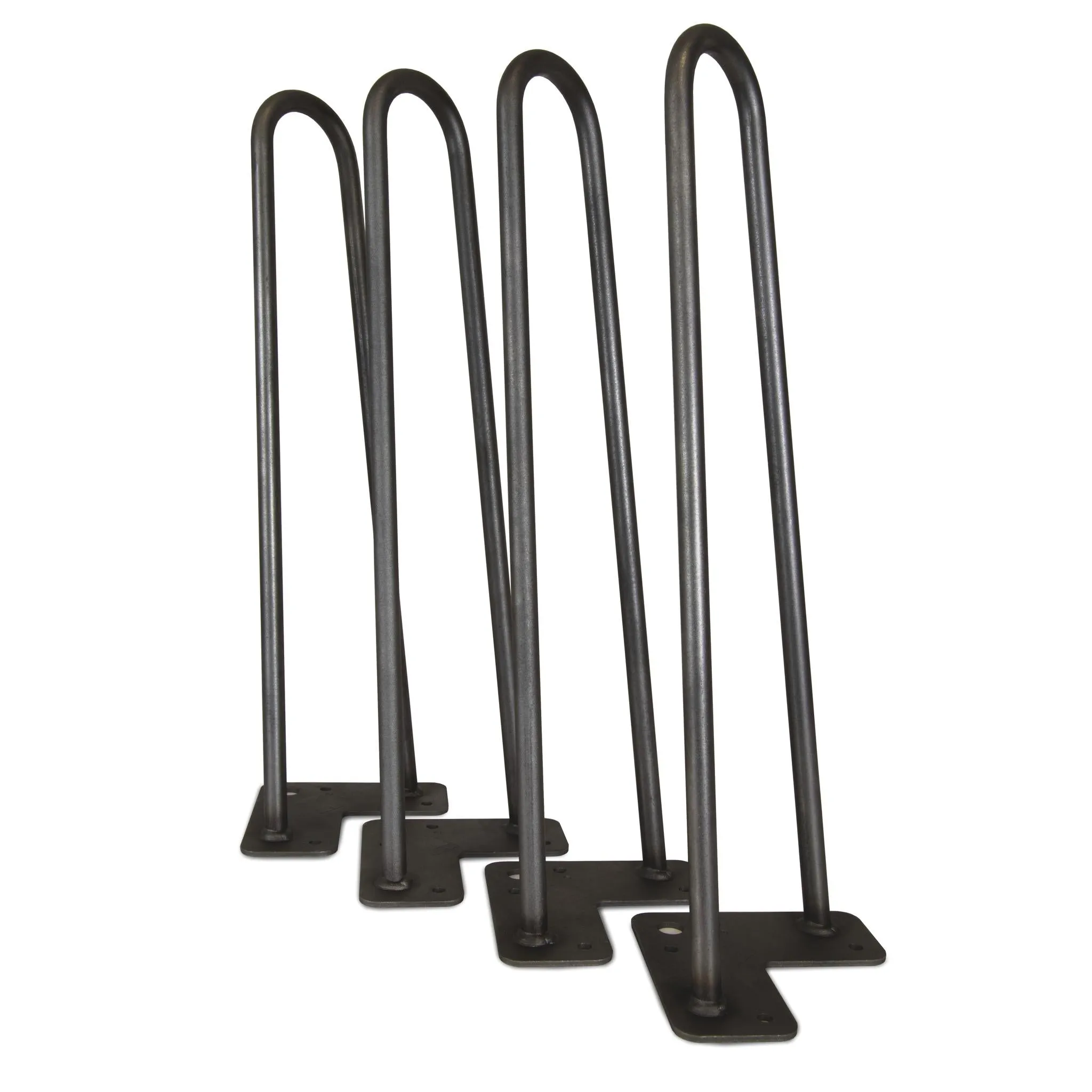 WEN TLP16B 16-Inch Mid-Century Modern Satin Black Hairpin Table Legs, 1/2" Diameter, Set of 4