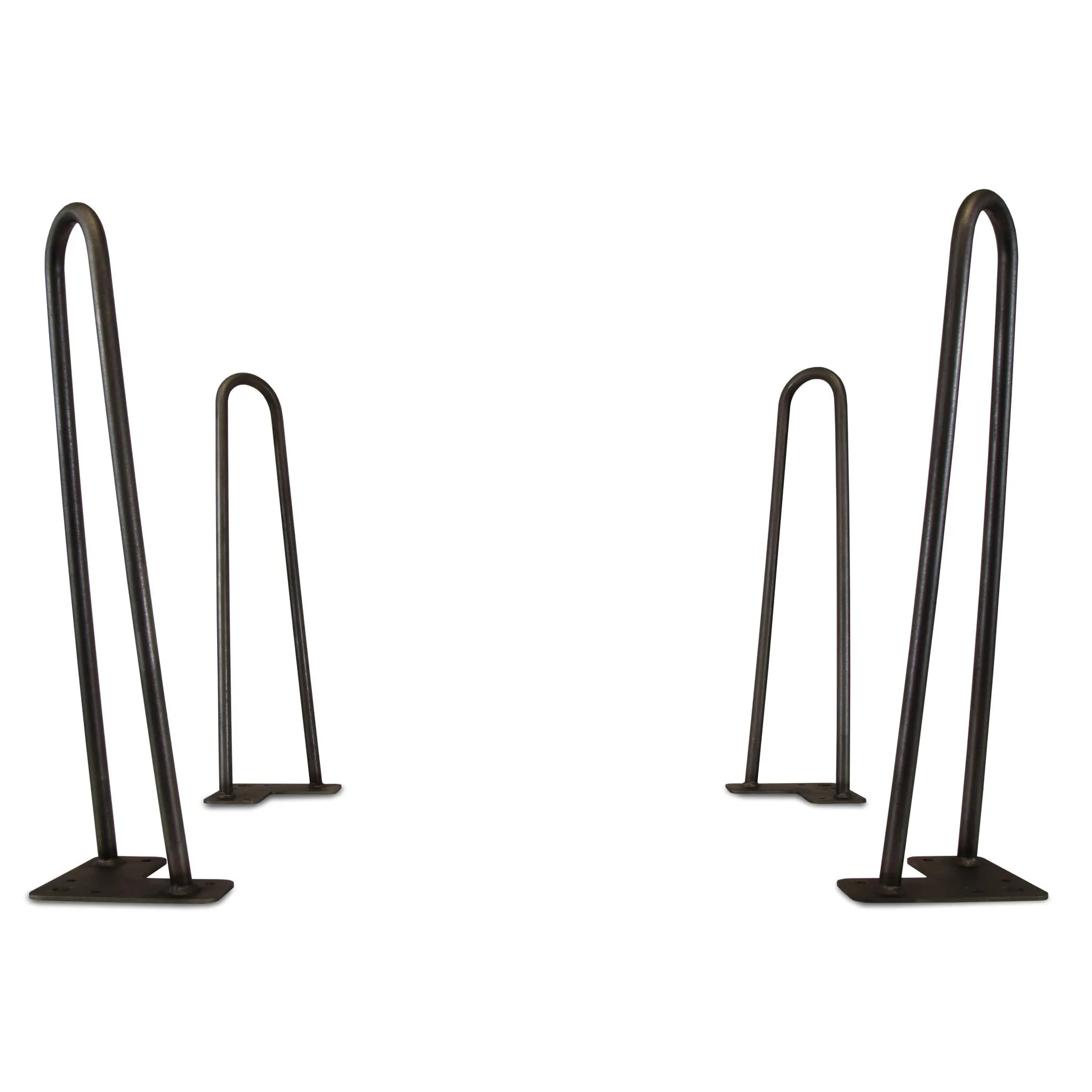 WEN TLP16B 16-Inch Mid-Century Modern Satin Black Hairpin Table Legs, 1/2" Diameter, Set of 4