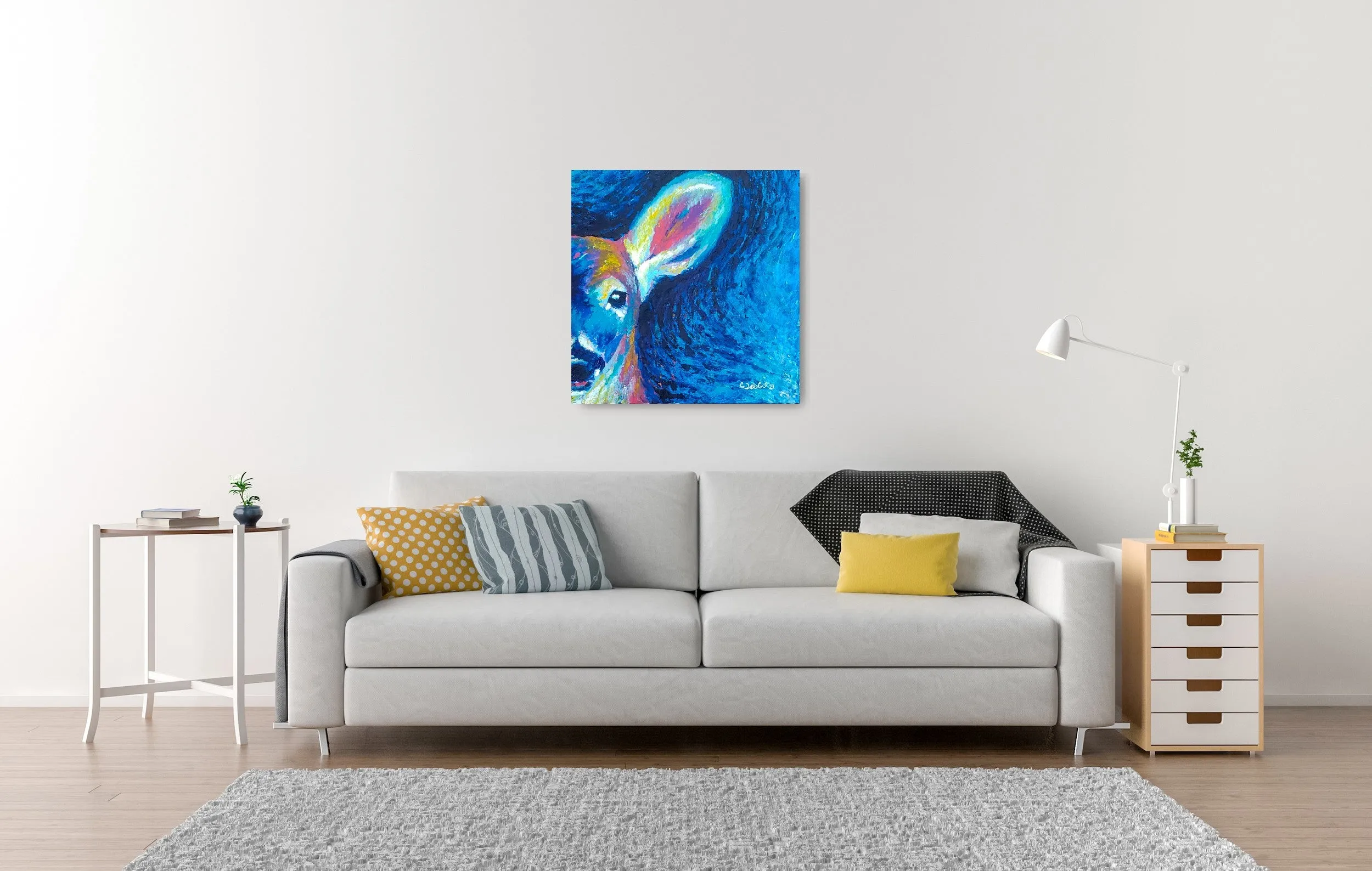 Whitetail Doe Deer Painting