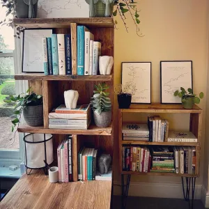 WILSON: Reclaimed Bookshelf Shelving Unit With Hairpins