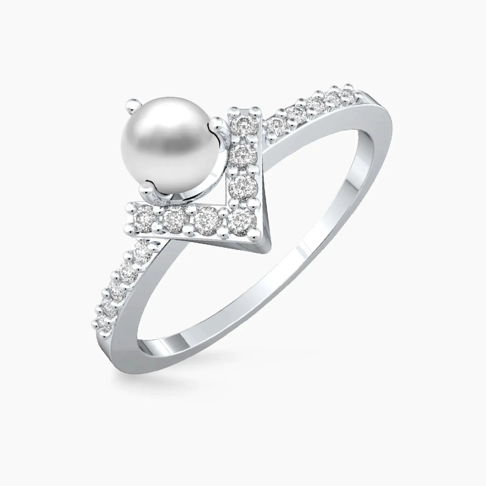 Wishing Pearl Diamond Ring