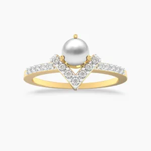 Wishing Pearl Diamond Ring