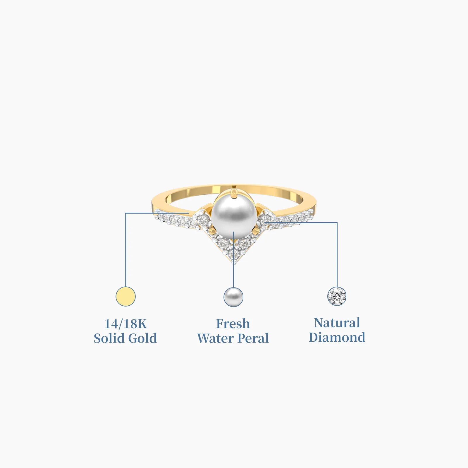 Wishing Pearl Diamond Ring