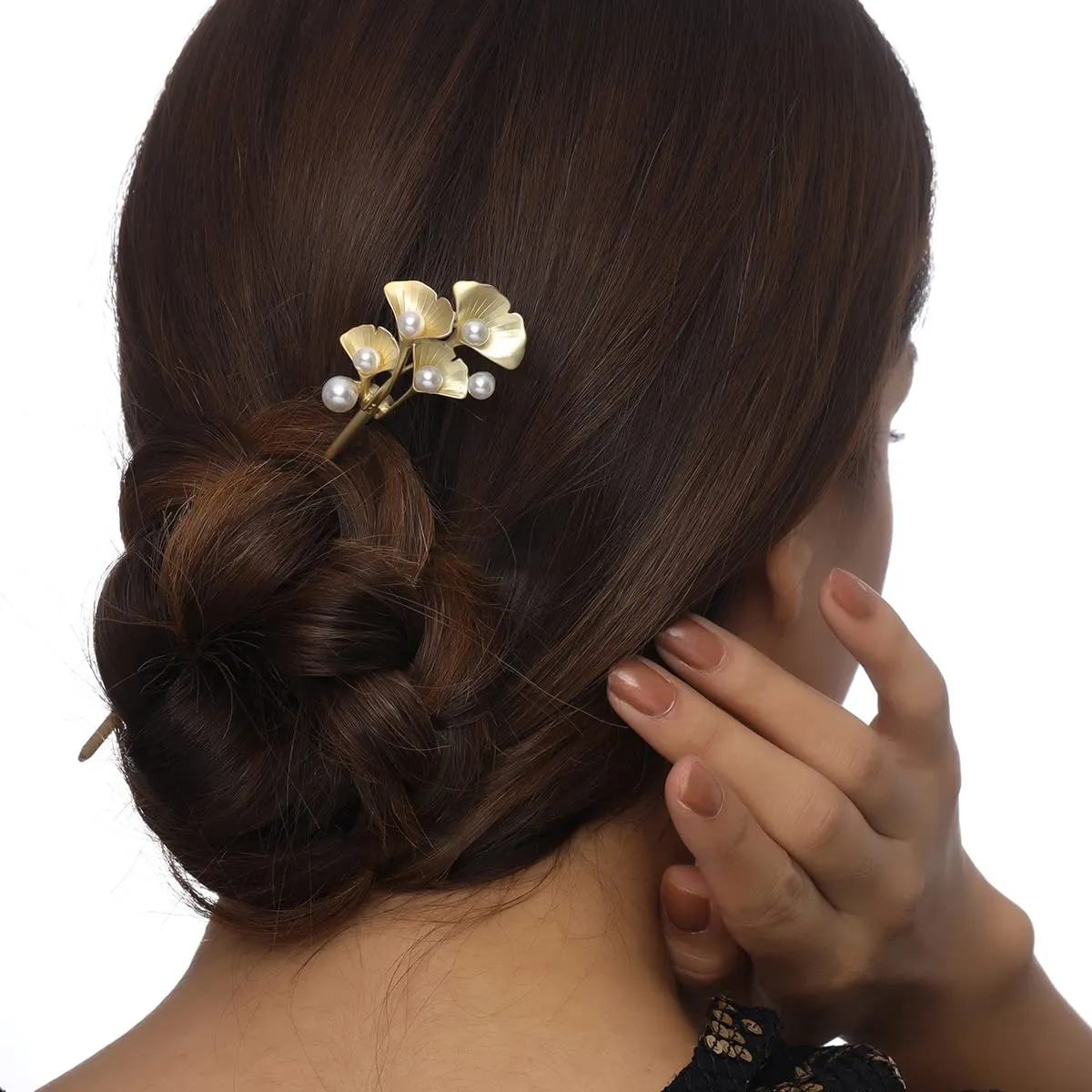 Yellow Chimes Hair Stick for Bun Stick for Women & Girls Hair Accessories for Women Juda Pin Juda Bun Hair Stick Golden Hair Pin Chopsticks Hair Accessory for women Hair Bun Ties for Women & Girls Gift for Women & Girls
