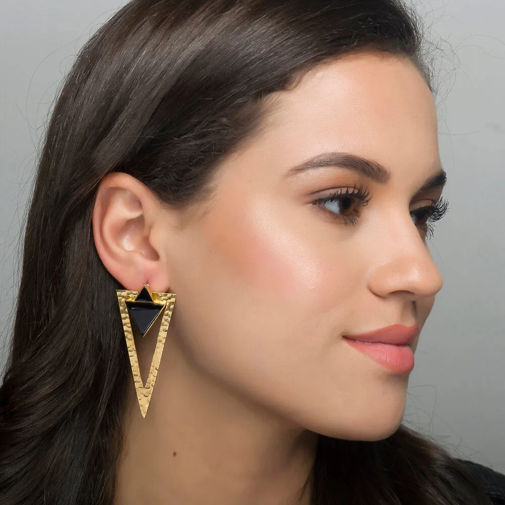 Zaha, Black Onyx Gold Vermeil