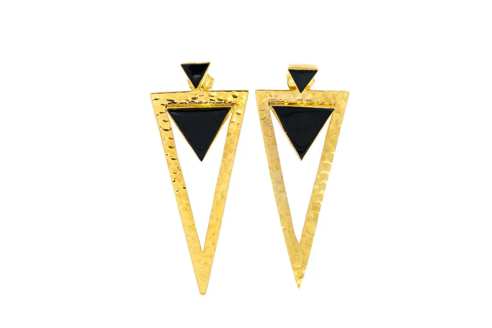 Zaha, Black Onyx Gold Vermeil