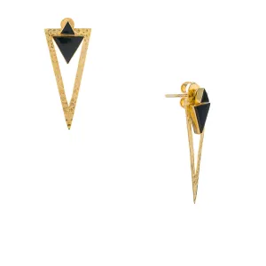 Zaha, Black Onyx Gold Vermeil